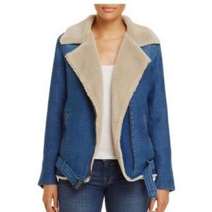 Authentic Bella Dahl Faux Shearling Moto Jacket